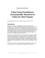 Minghui Report: Falun Gong Practitioners Systematically Murdered in China for Their Organs (2016)